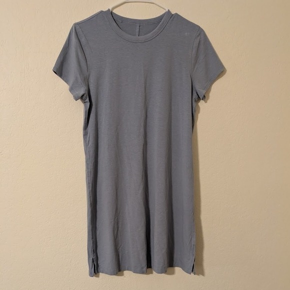 Lululemon Classic-Fit Cotton-Blend T-Shirt Blue Gray Dress Size Small - Picture 1 of 5